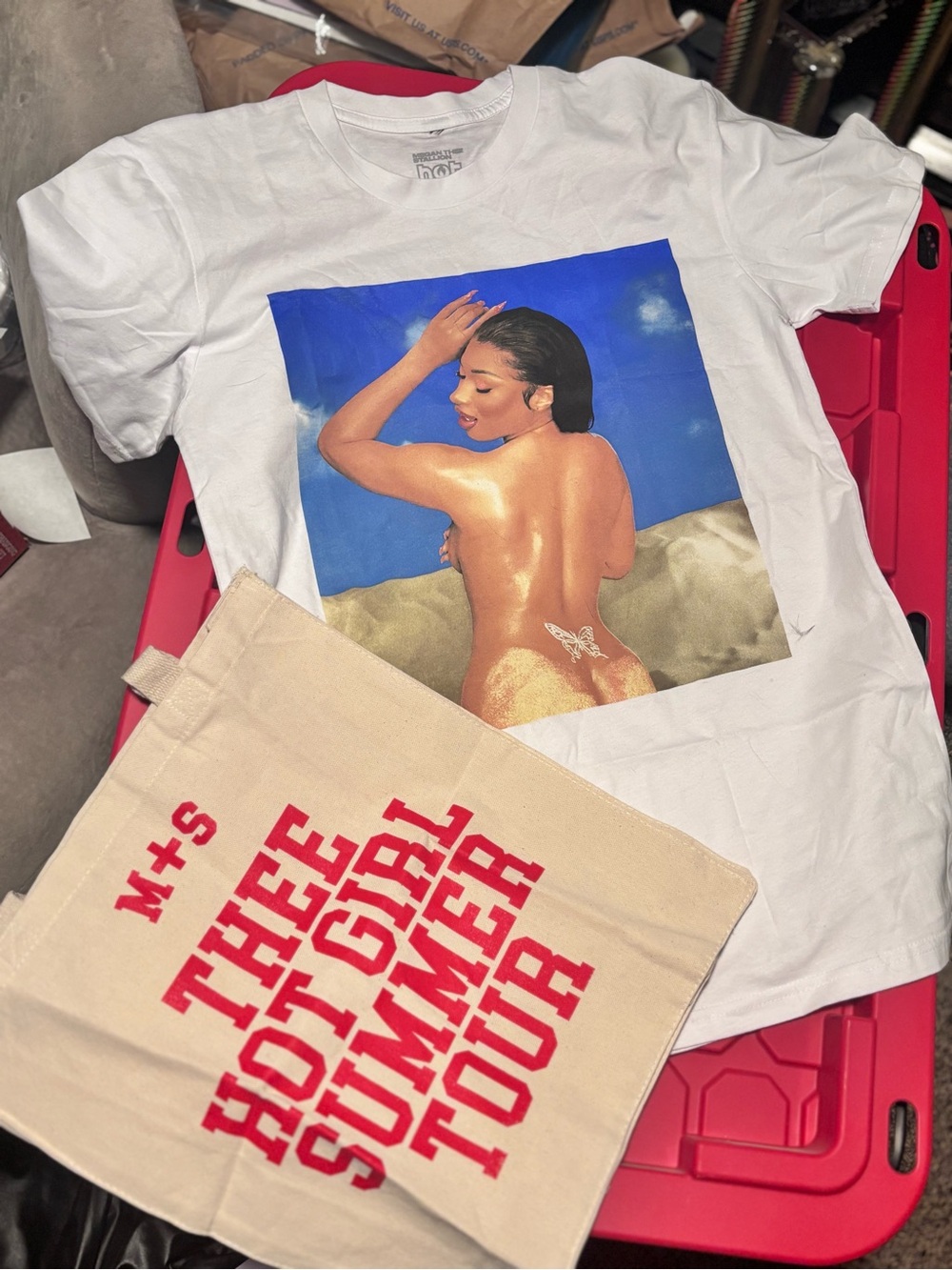 New! Megan Thee Stallion hot girl summer 2024 tour T-shirt and tote bag bundle